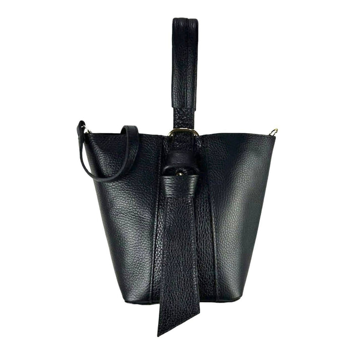 Genuine Leather Tote : Black