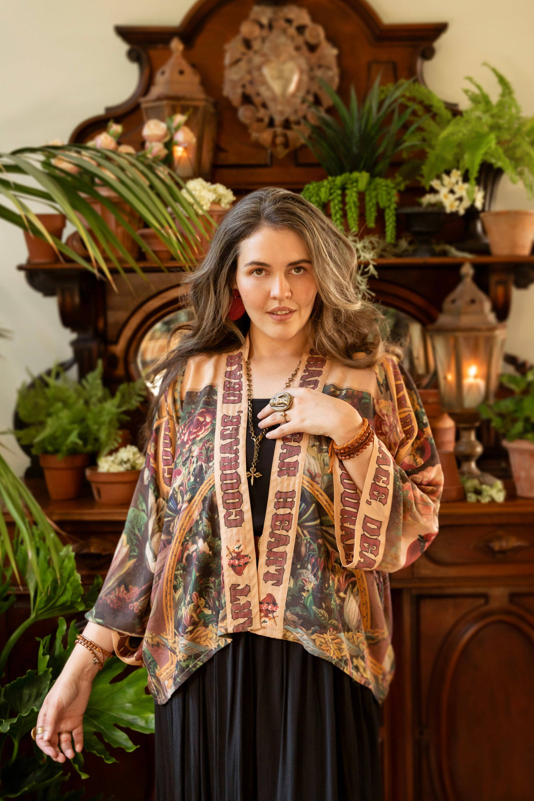 Courage Dear Heart Pixie Crop Kimono