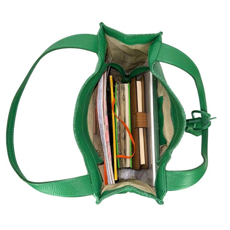 Leather Shopper Bag : Yellow