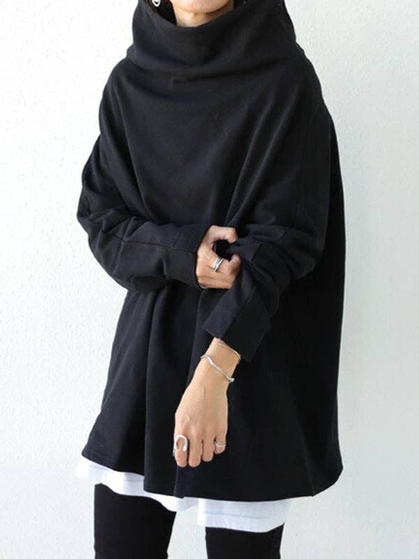 Black&Gray Oversize T-Shirt: BLACK / S