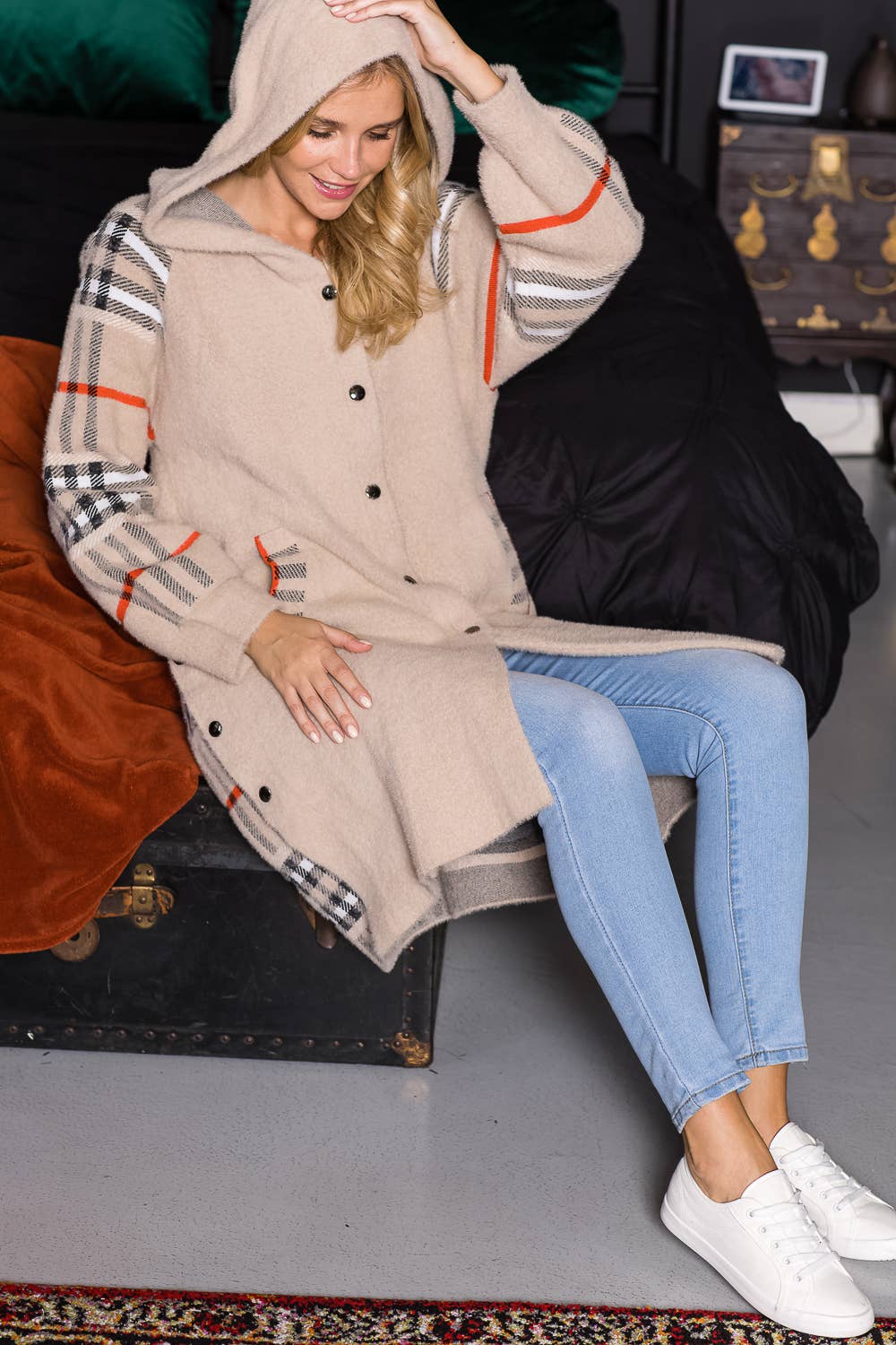 Sonnai Sweater Coat: Grey / XL / 52092