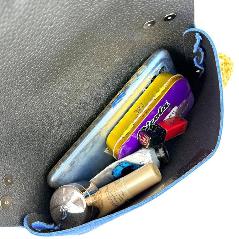Italian Leather Bag: Suede Fuchsia