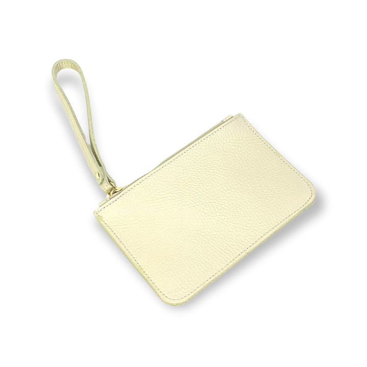 Genuine Leather Bag w/Wrist Strap: Bronze / Large