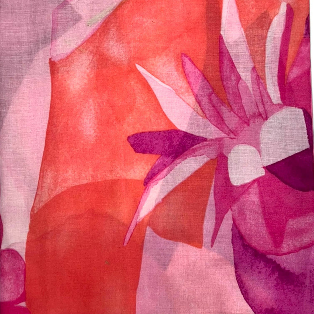 Soft Abstract painting scarf: Grey