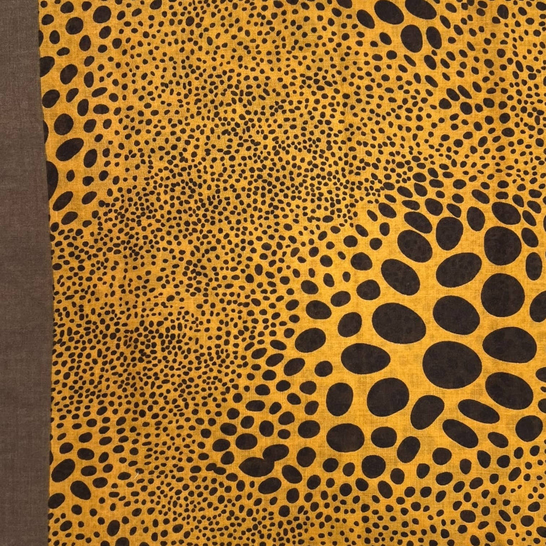 Leopard dots print scarf : Black