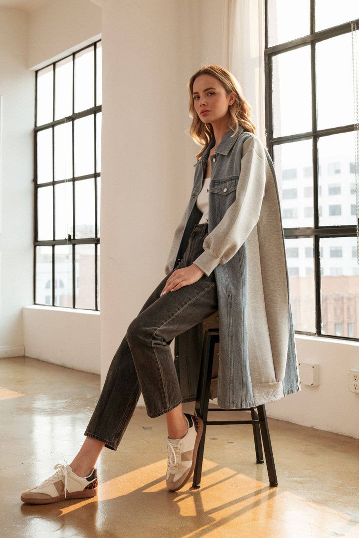 Denim Jacket: Heather Grey / M / 55764DN