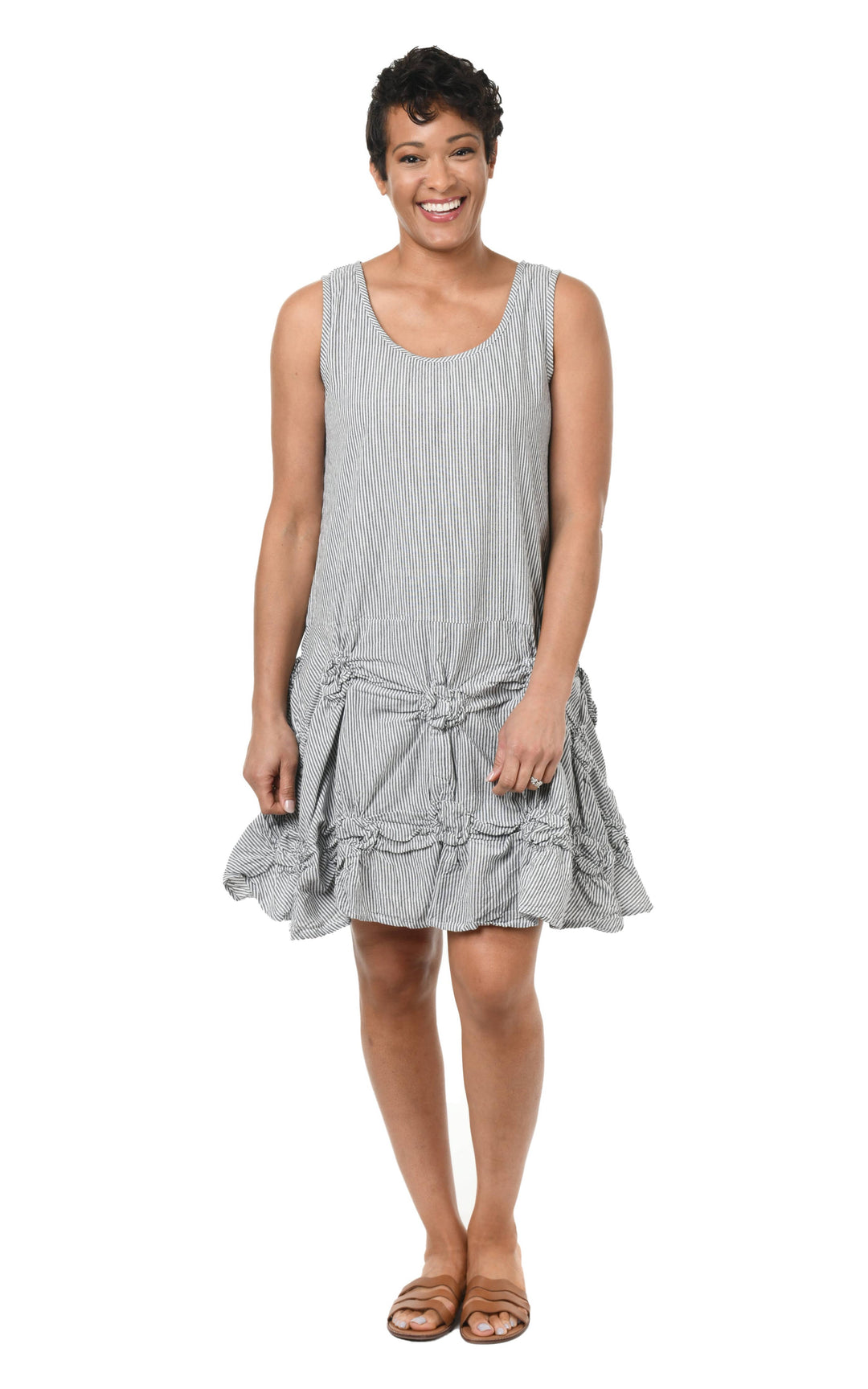 Tulip Clothing - CV379 Matilda Tunic in Ticking Stripe*: M
