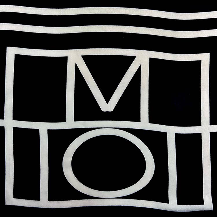 Women's Scarf Geometric : Black