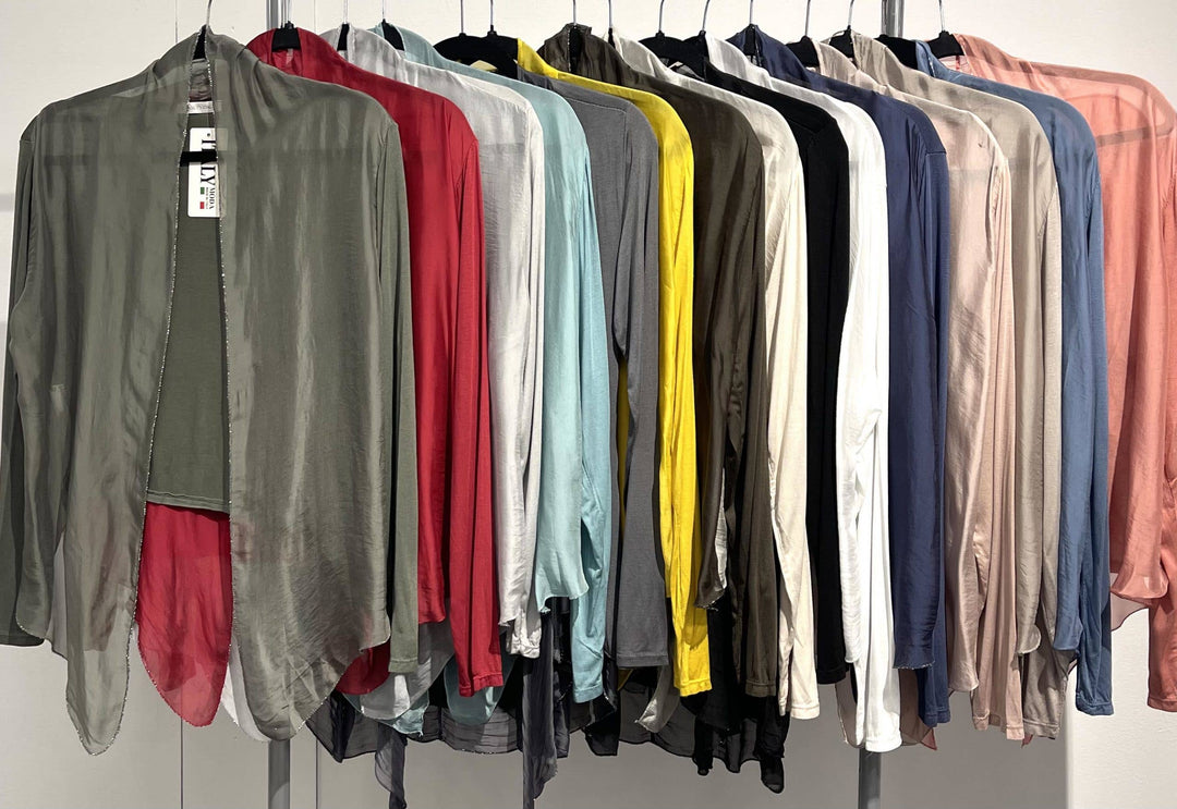 Crop Cardigan: Teal / One Size