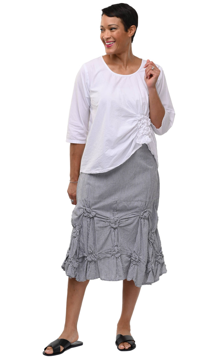 Tulip Clothing - CV378 Millie Skirt in Ticking Stripe*: L