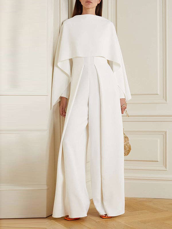 Zipper Long Sleeves Wrap Jumpsuits: BEIGE / M