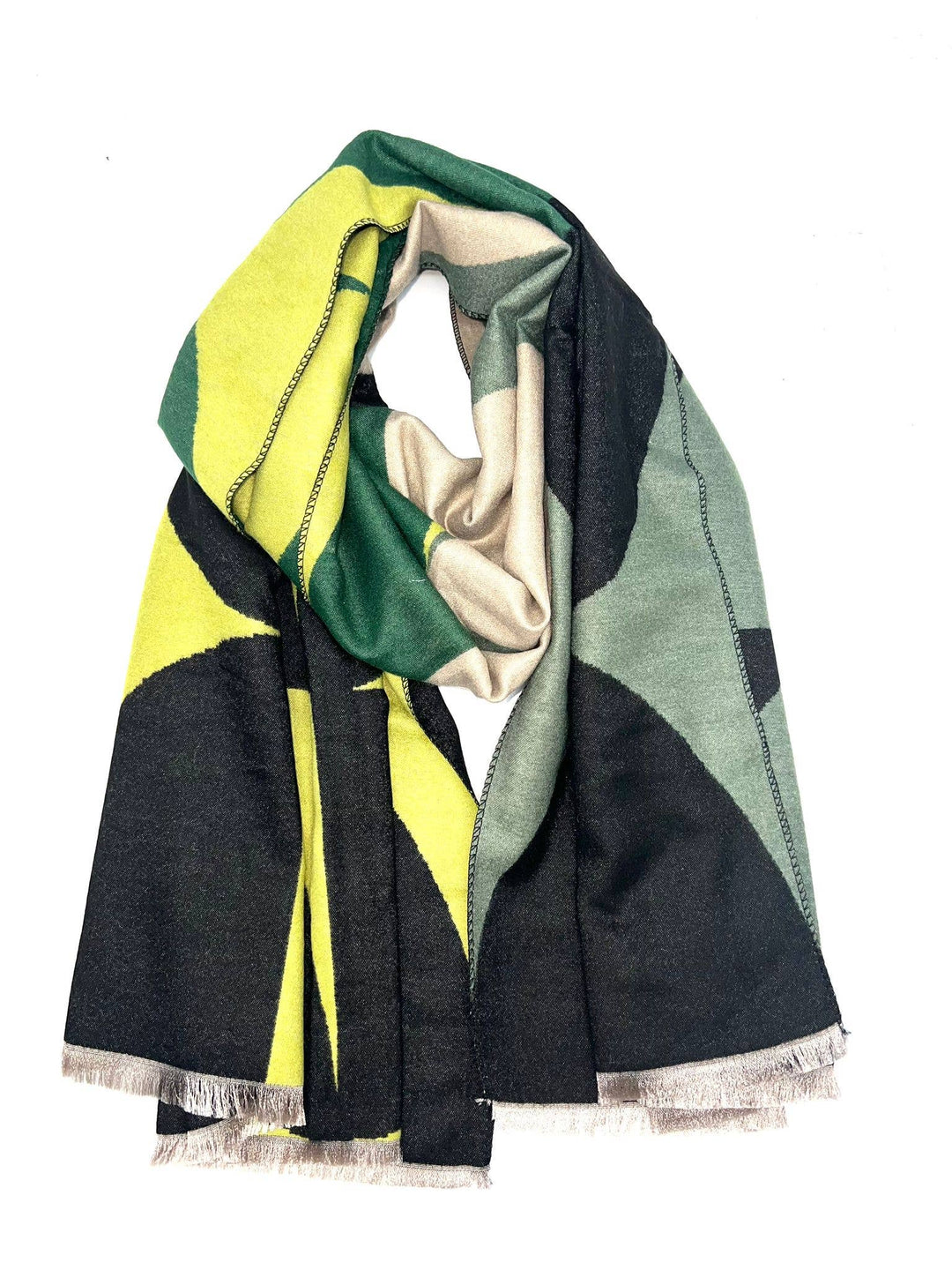 Chic Scarf with Geo Pattern: Red