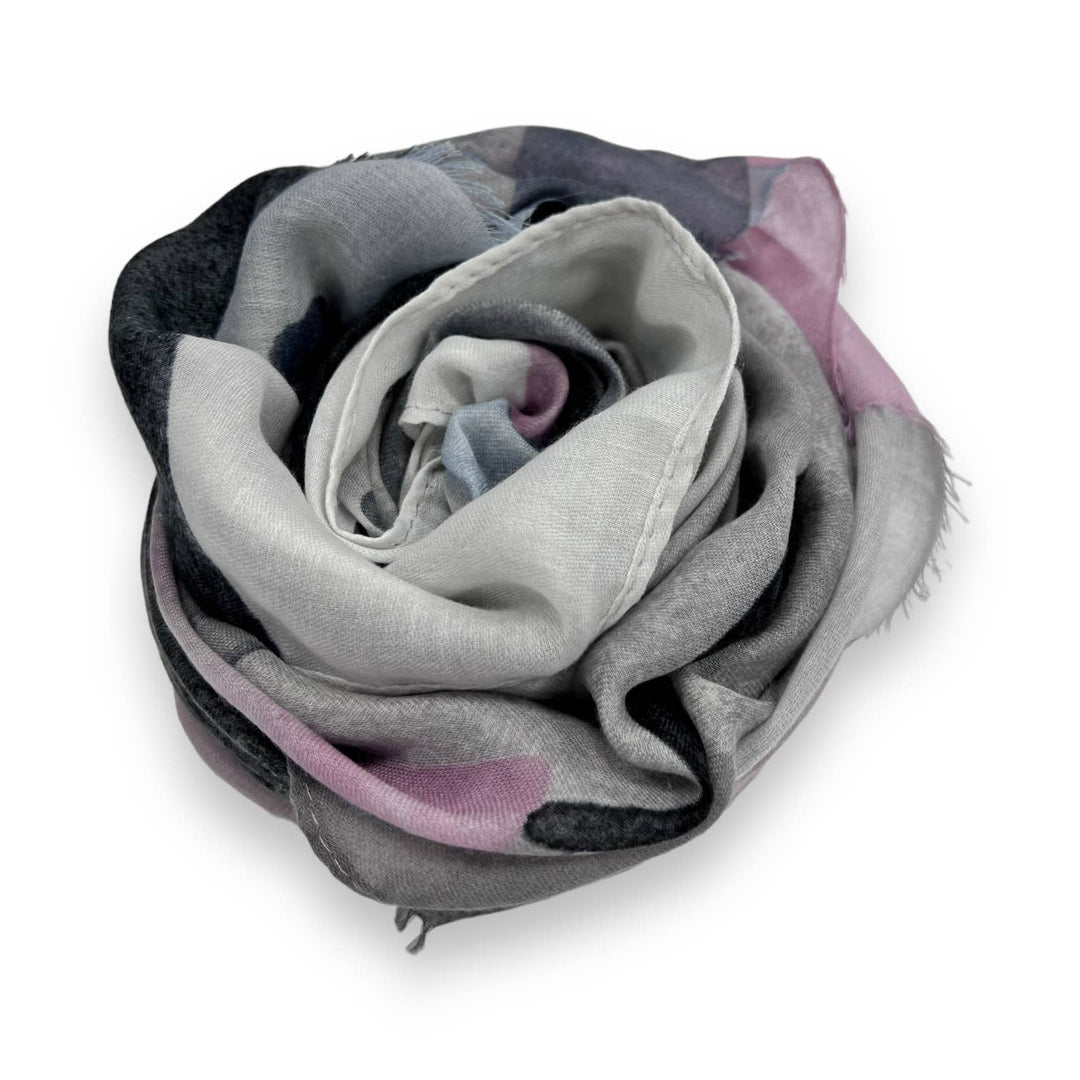 Soft Abstract painting scarf: Beige