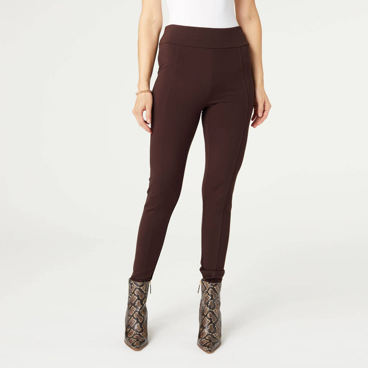 Ponte Ankle Pants: Turtledove / S/M