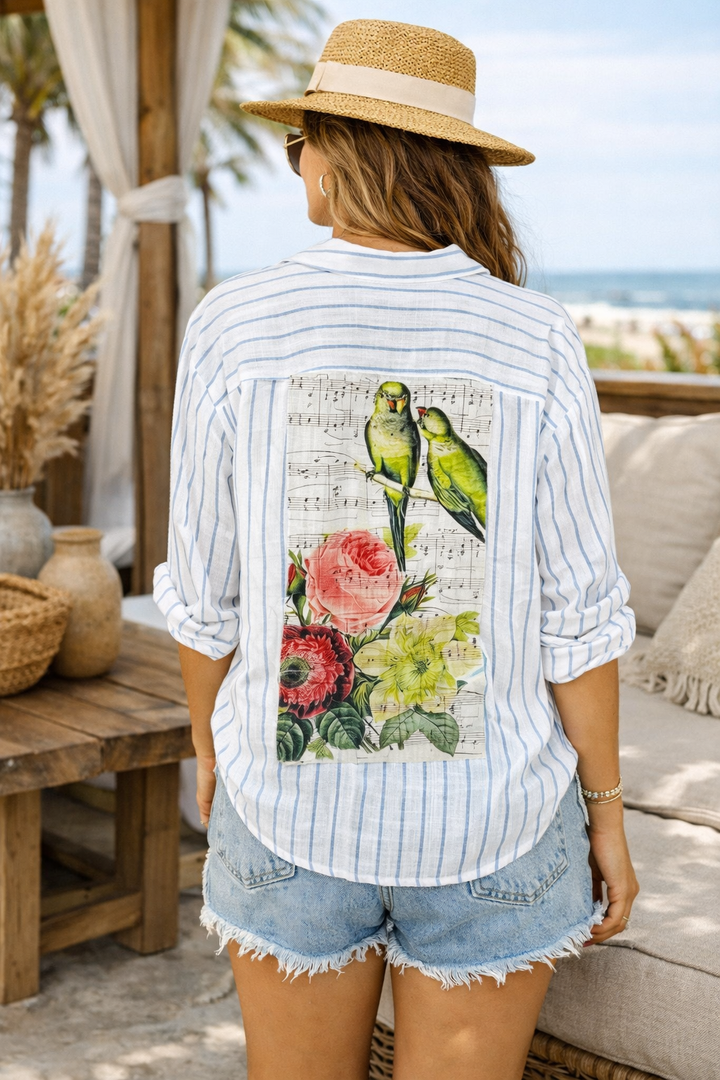 Floral Shirt: M