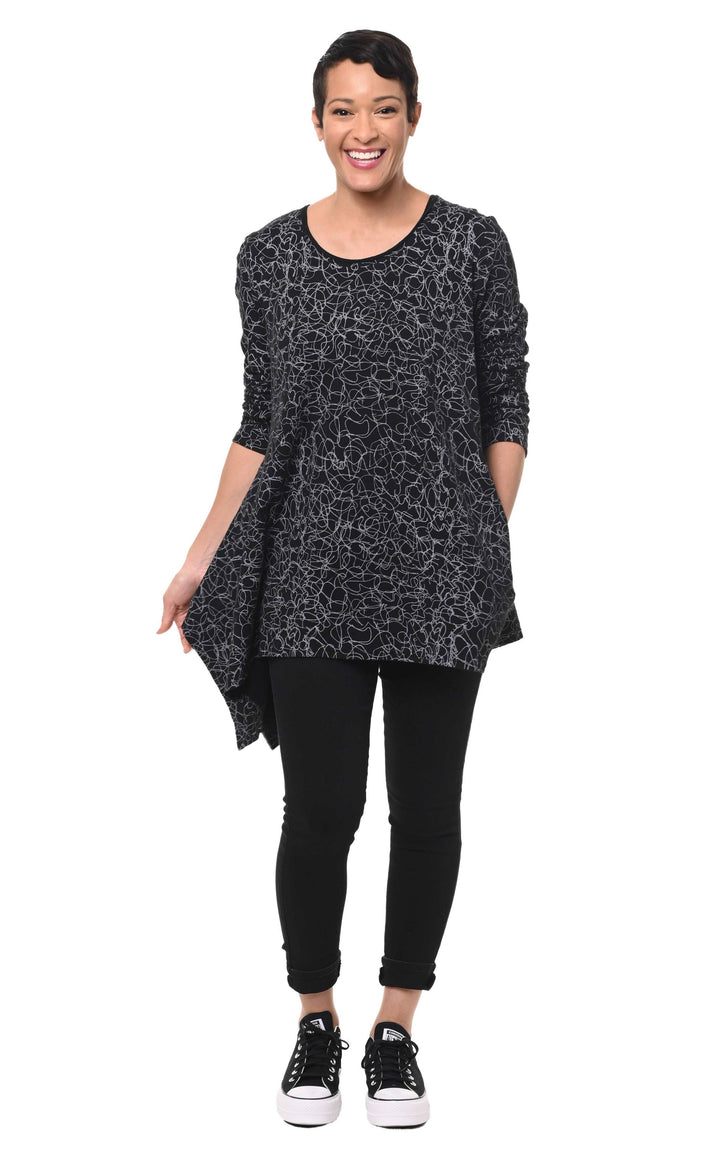 Tulip Clothing - L116 Merritt in Black Squiggle*: XS