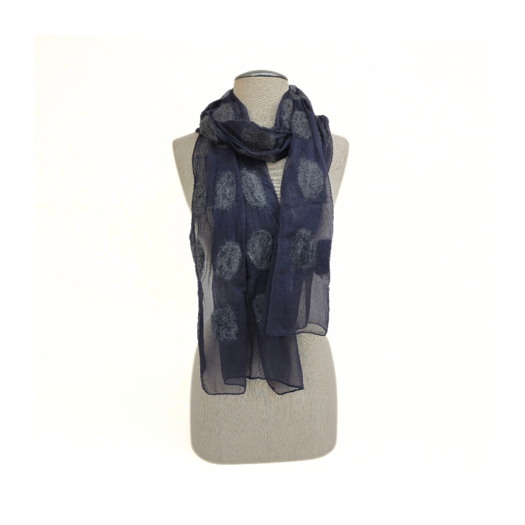 Polka Dot Soft Scarf: Black