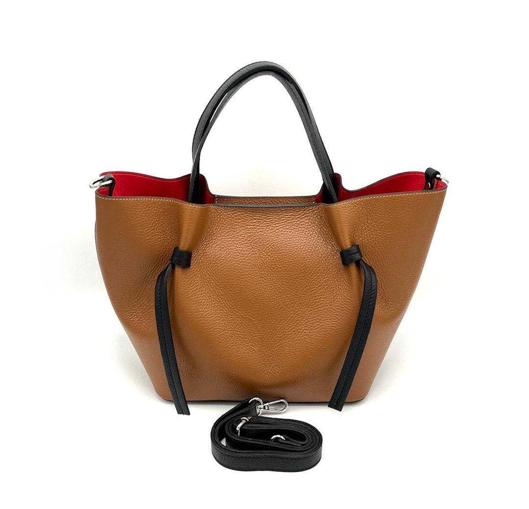 Leather bag, Made in Italy,112544: Taupe