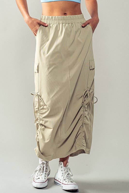 CARGO SKIRT: KHAKI