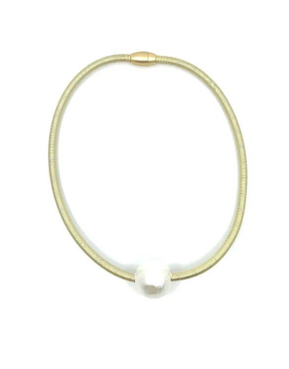 925 Gld - Short Gold Wire Neck Ball