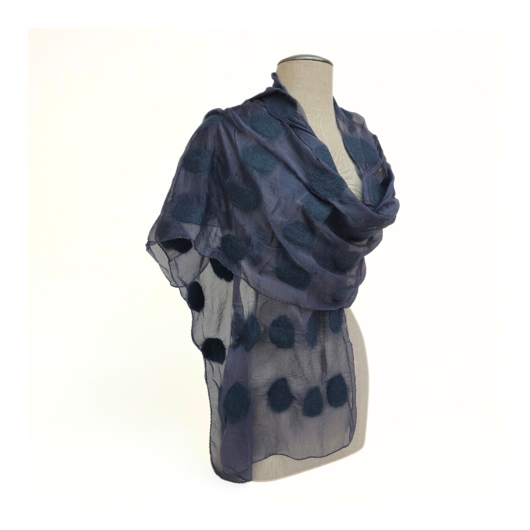 Polka Dot Soft Scarf: Black