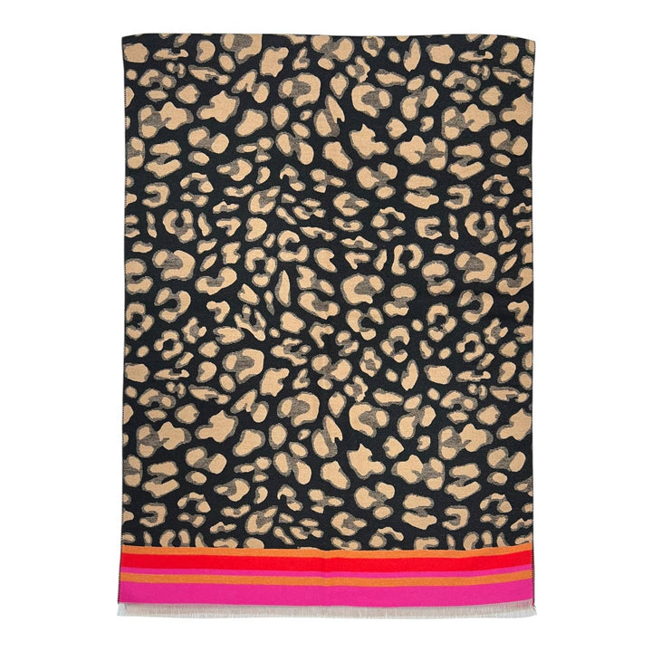 Leopard print cashmere: Teal