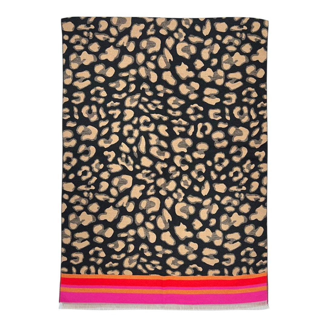 Leopard cashmere blend: Red