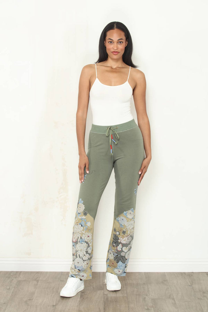 Chrysanthemum Pant: Basil / L