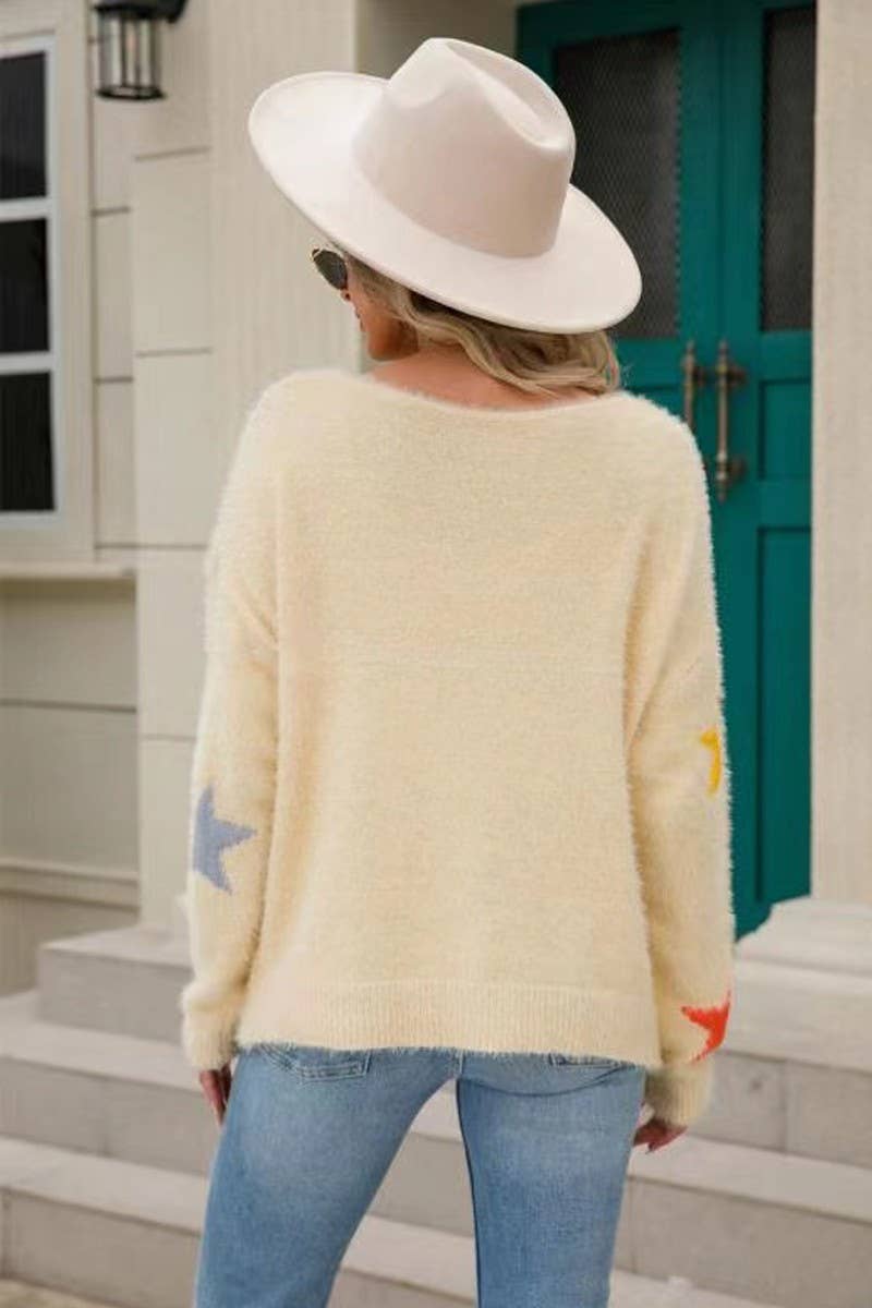 Star Sweater: Cream / S