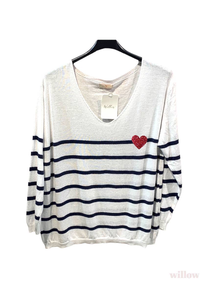 - Sailor heart sweater: Jeans