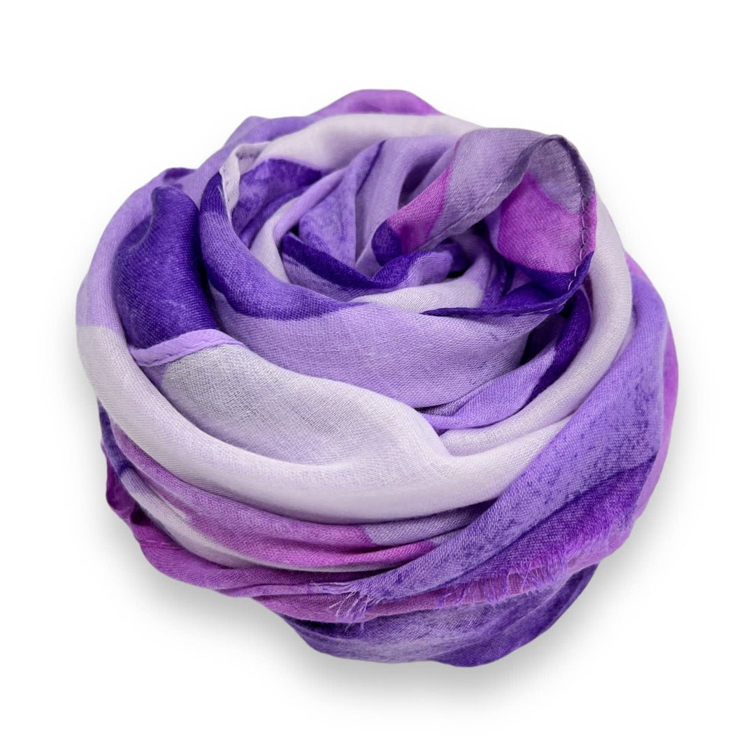 Soft Abstract painting scarf: Grey