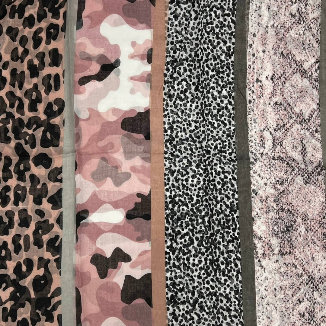 Animal print scarf: Pink