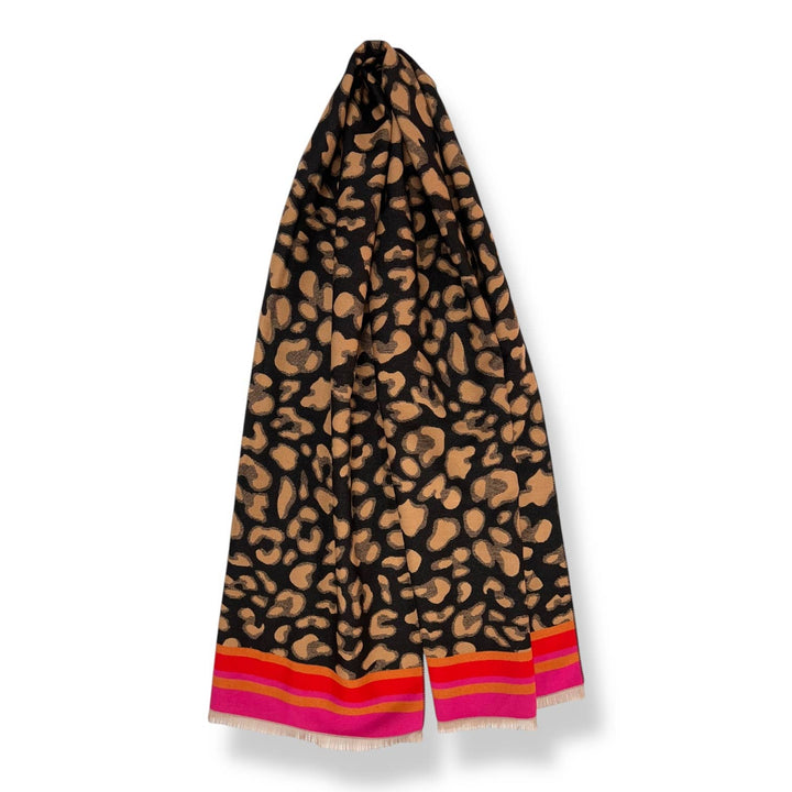 Leopard print cashmere: Teal