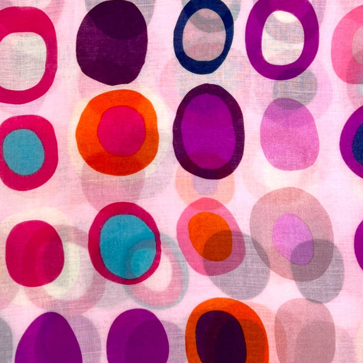Retro style dots scarf : White
