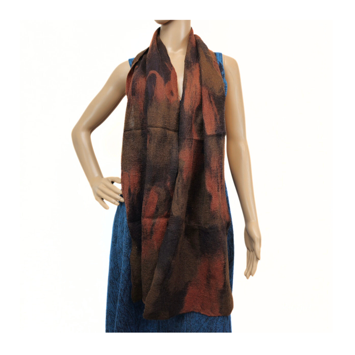 Brown Felt Scarf