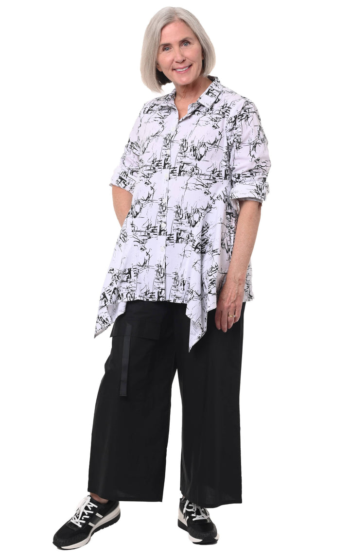 Tulip Clothing - SDC529 Jennifer Button Down in White Etching*: S