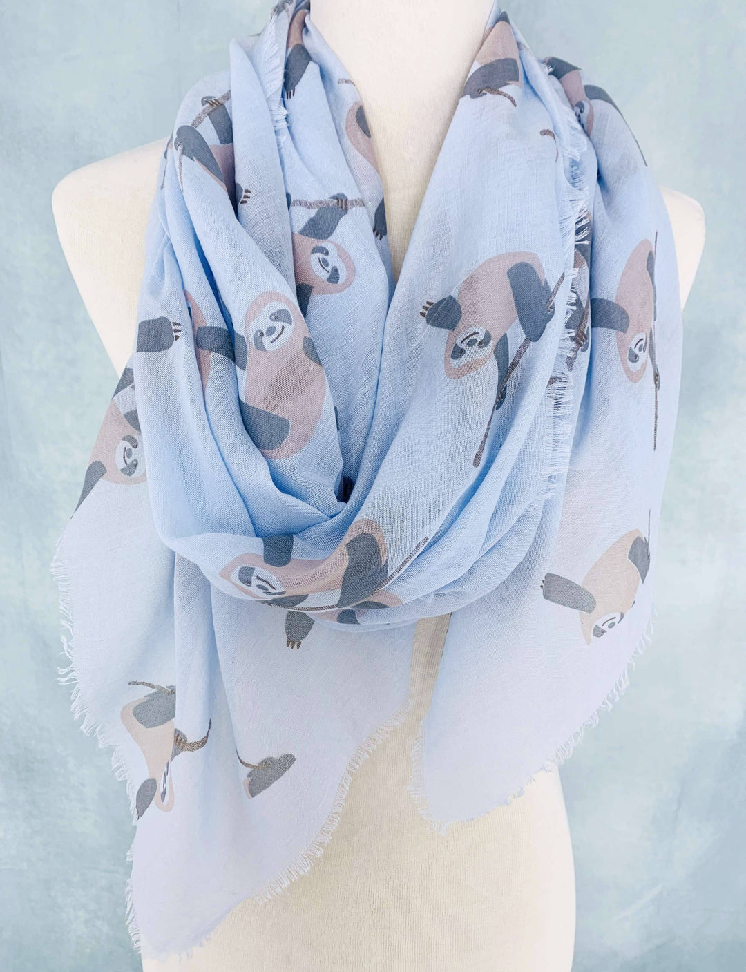 Sloth Scarf: Blue