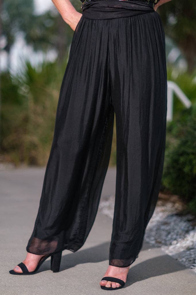 Roxy Silk Straight Leg Pant Orchid