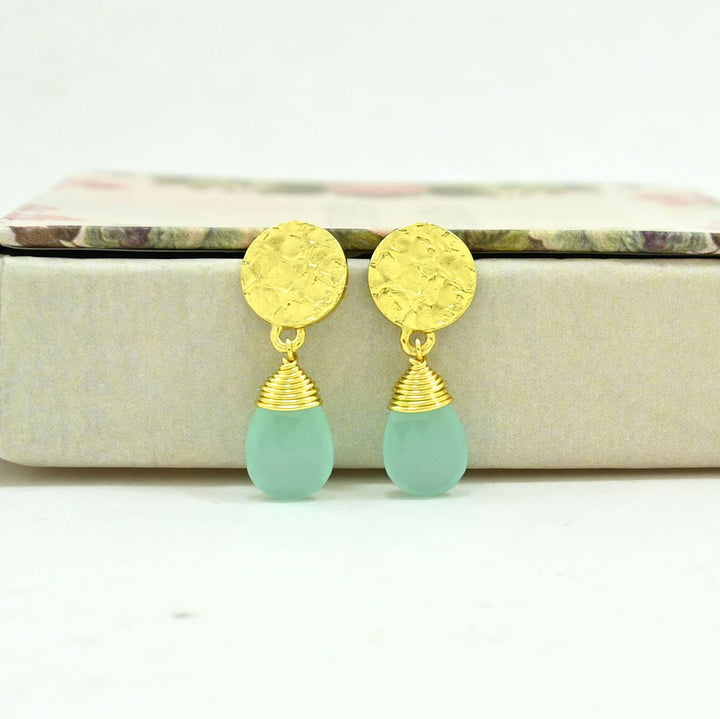 -  Abigail Earring  - Aquamarine Chalcedony