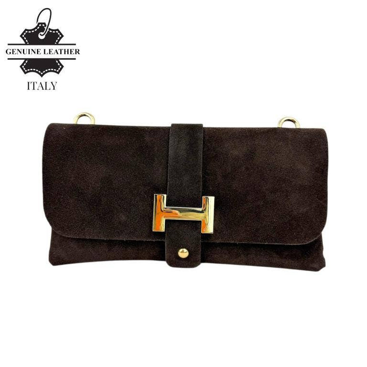 Brown Suede Italian Bag