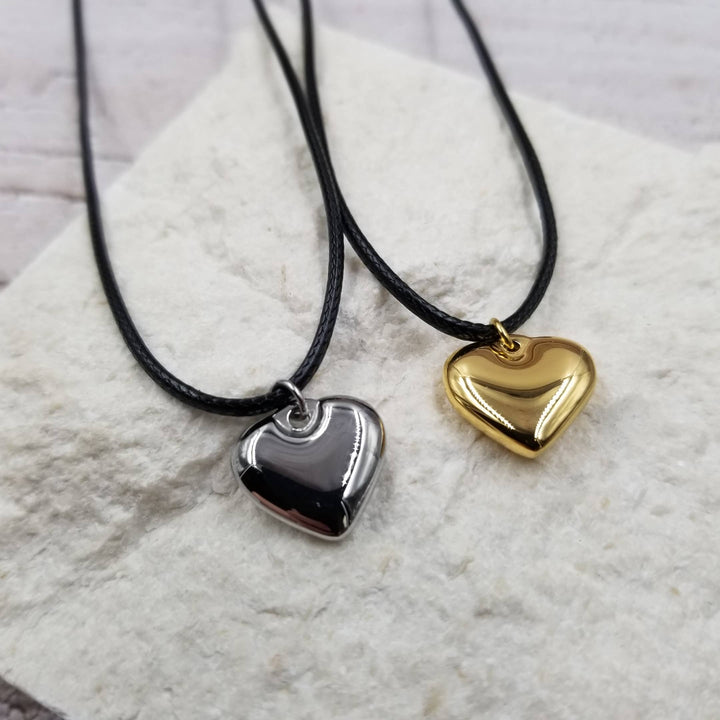 Heart Necklace : Silver