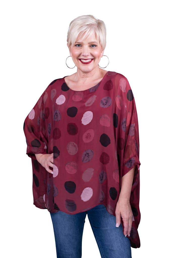 Circle Silk Kaftan (BQ201R):Taupe