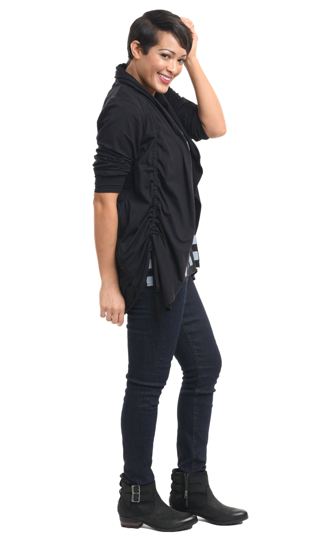 Tulip Clothing - SDM616 Ryder Cardigan in Black*: S