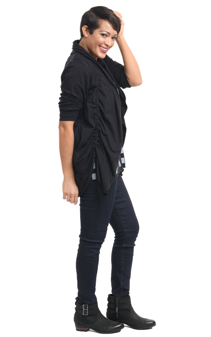 Tulip Clothing - SDM616 Ryder Cardigan in Black*: S