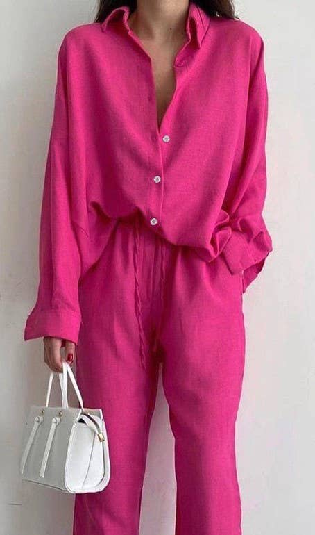 Linen Set -: Beige / L