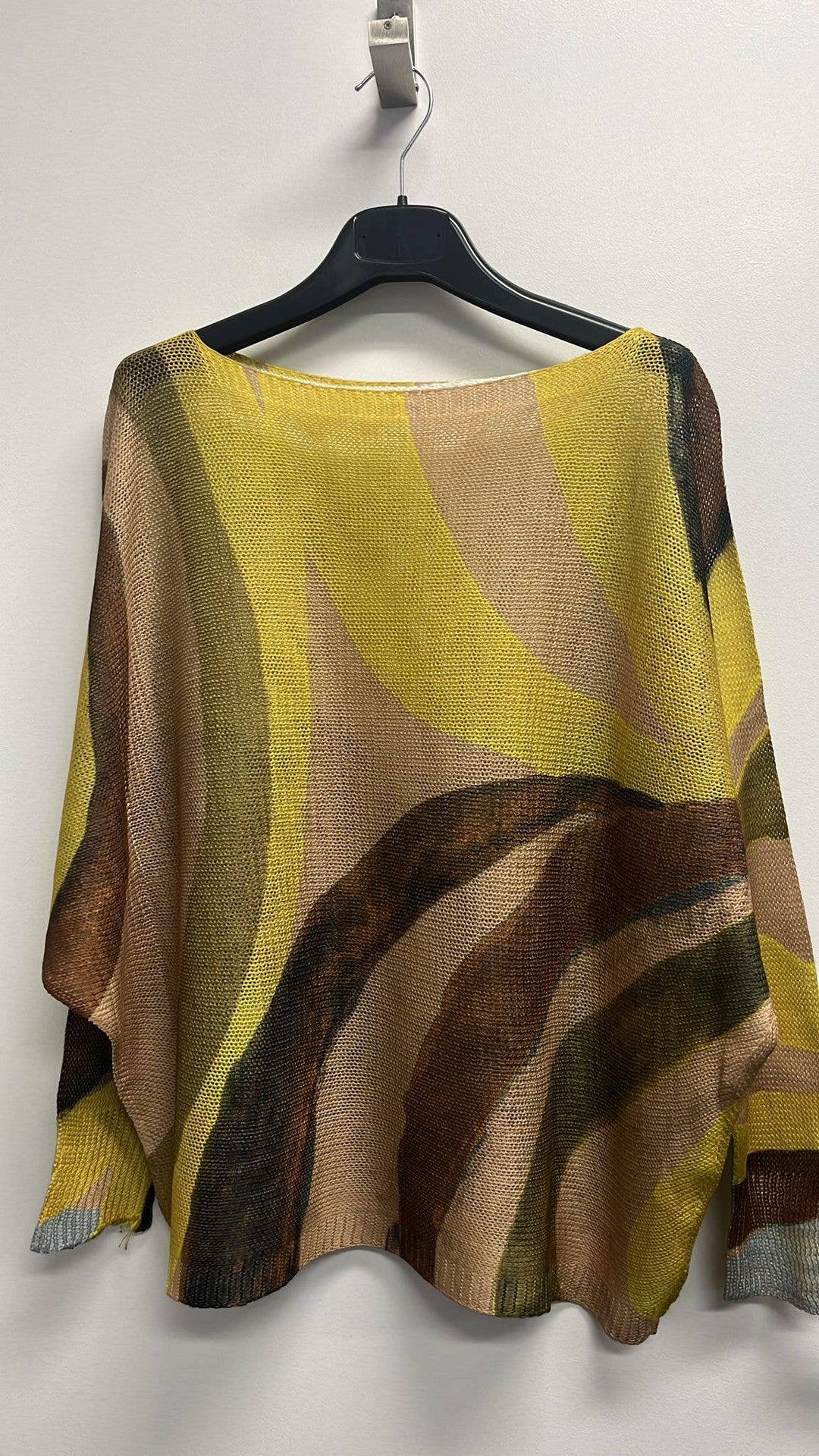 Mustard Wavy Print Sweater