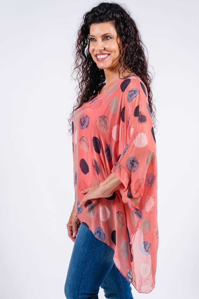 Circle Silk Kaftan (BQ201R):Taupe
