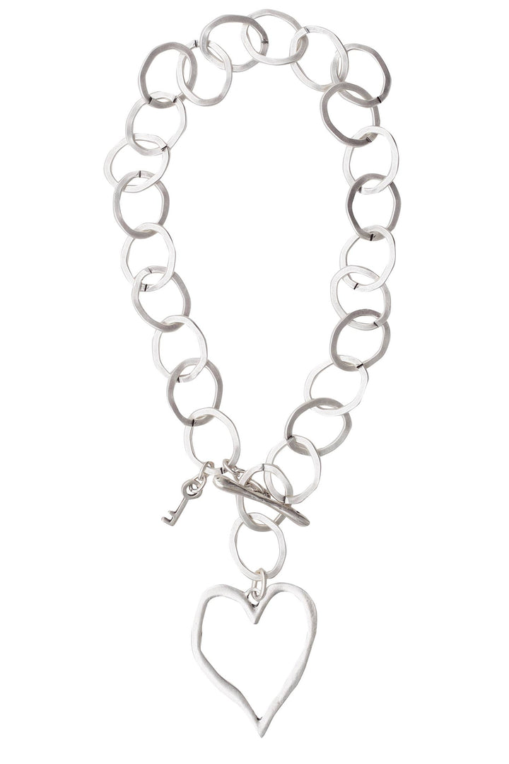 Handmade Heart Pewter Neck - 3860