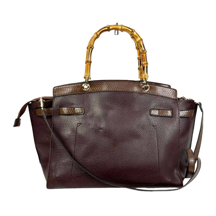 Bag w/ Bamboo Handles: Dark grey