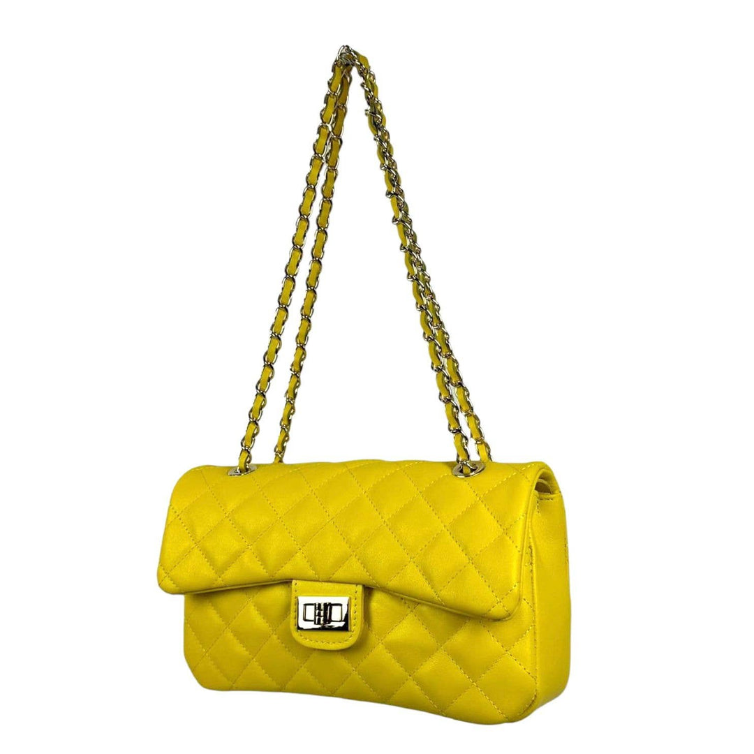 Extra Premium Quilted Leather Bag: Red